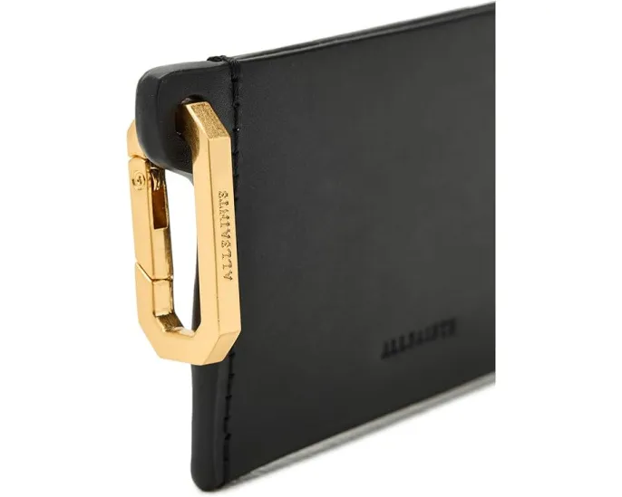 Кардхолдер AllSaints Hex с карабином из премиальной кожи