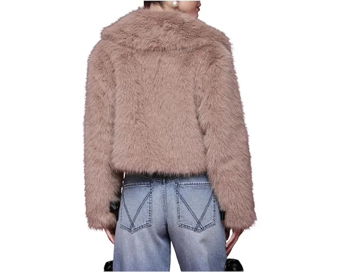 Короткая куртка из искусственного меха Cropped Faux Fur Jacket от Avec Les Filles