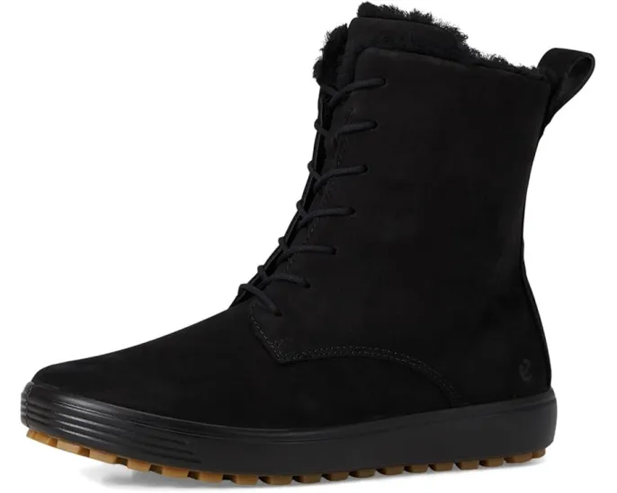 Высокие ботинки ECCO Soft 7 Tred с овчиной и флисовой подкладкой