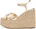 Босоножки-клинья Schutz Keefa Metallic с текстурированной рафией