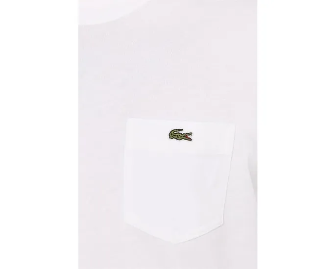 Хлопковая футболка с нагрудным карманом Lacoste