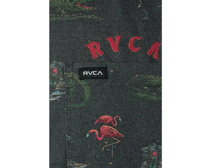 Рубашка RVCA Reception Short Sleeve с гавайским принтом и карманом