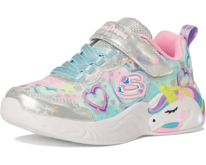 Детские кроссовки SKECHERS KIDS Unicorn Dreams с подсветкой и амортизацией