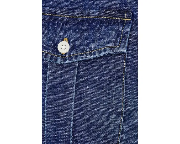 Джинсовое платье-рубашка Belted Denim Midi Lauren Ralph Lauren