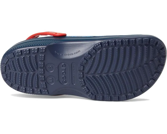 Классические сабо Crocs Classic Superman с жёсткими украшениями