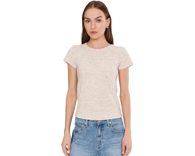 Футболка NIC+ZOE с крапинками и круглым вырезом из хлопка с эластаном