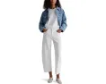 Белые джинсы AG Jeans Hattie с высокой посадкой и бочкообразным кроем