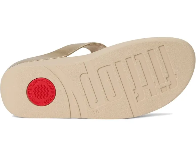 FitFlop Fino Beadie-Button с металлизированным межпальцевым ремешком и бусинами
