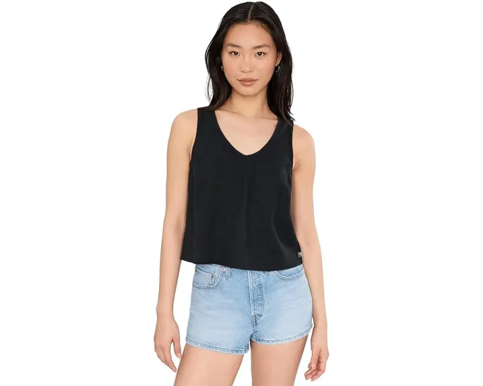 Топ Toad&Co Taj Hemp Button Back из конопли с V-образным вырезом
