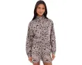 Essentials Graphics Animal Print Relaxed Woven Half-zip Jacket