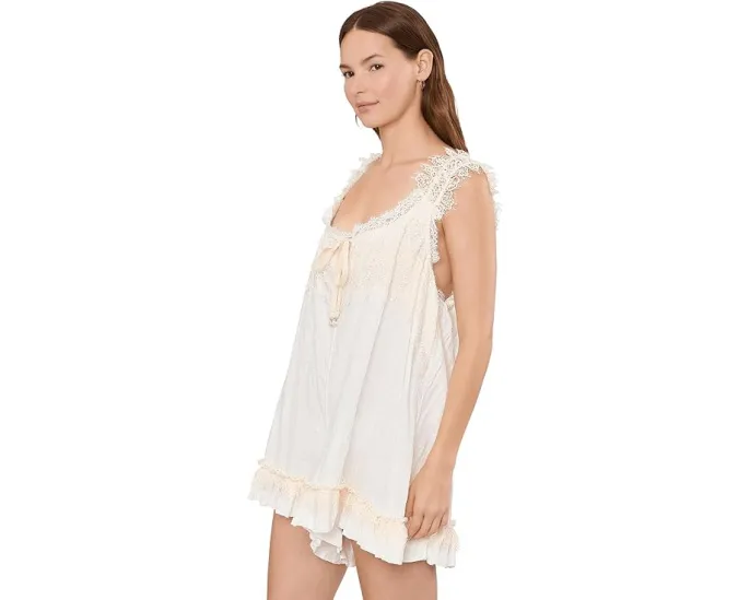 Ромпер Wish Me Luck Romper Free People из сатина с кружевом
