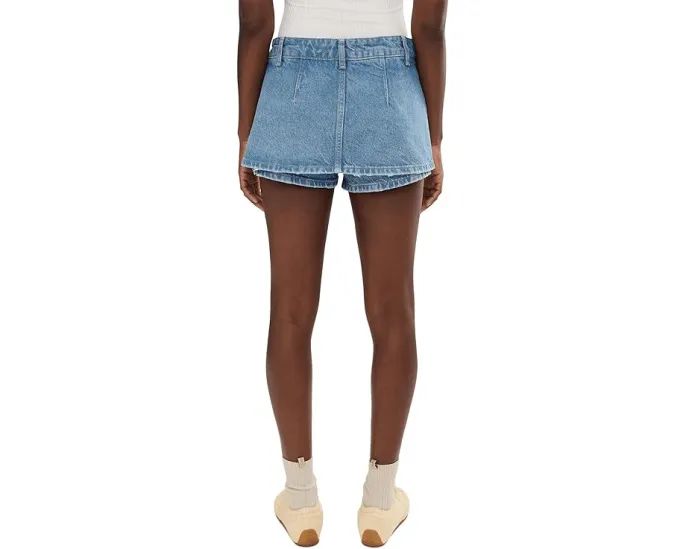 Шорт-юбка Free People We The Free Gallivanting Peekaboo из денима