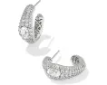 Серьги-кольца Kendra Scott Bella Hoop с кристаллами и филигранью