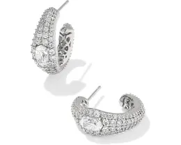 Серьги-кольца Kendra Scott Bella Hoop с кристаллами и филигранью