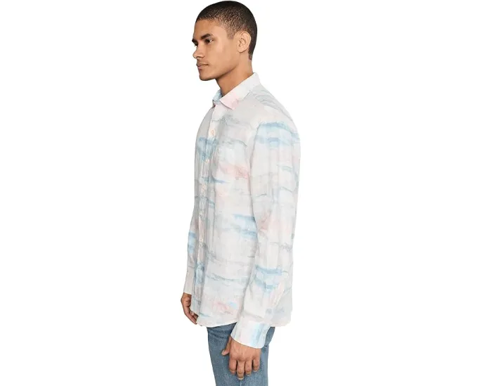 Рубашка Tommy Bahama Coral Cove из 100% льна с реверс-принтом и вышитым логотипом