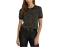 Свитер Lauren Ralph Lauren с коротким рукавом и жаккардом оцелота
