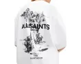 Футболка AllSaints Guardian Amelie оверсайз с принтом и коротким рукавом