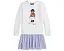 Платье Polo Bear с полосатой юбкой из флиса для старших детей Polo Ralph Lauren