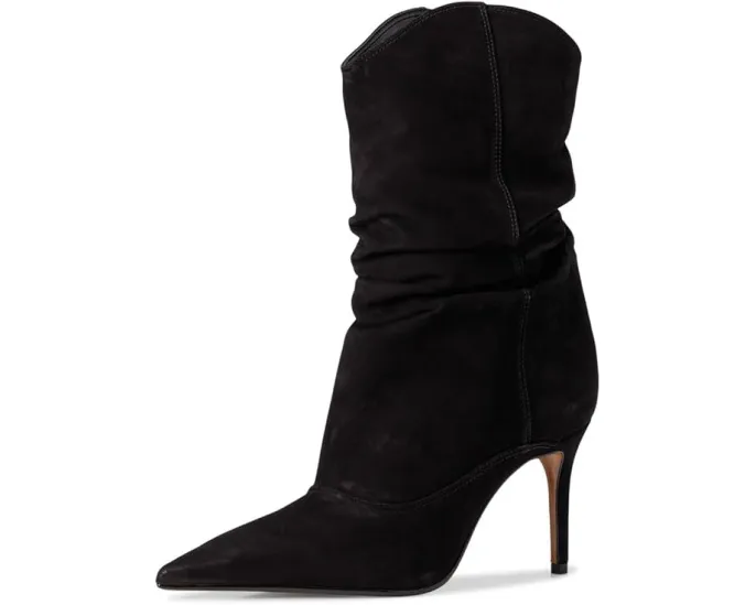 Ботинки Schutz Maryana Slouch из замши на шпильке