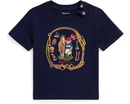 Футболка Polo Ralph Lauren для малышей из хлопка с принтом медвежонка Polo