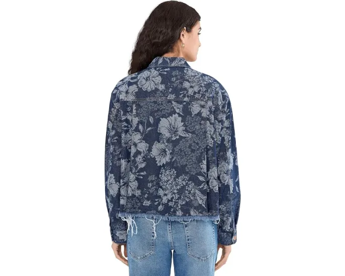 Джинсовая куртка Liverpool Los Angeles Jacquard с жаккардовым узором цвета Lapis Grove