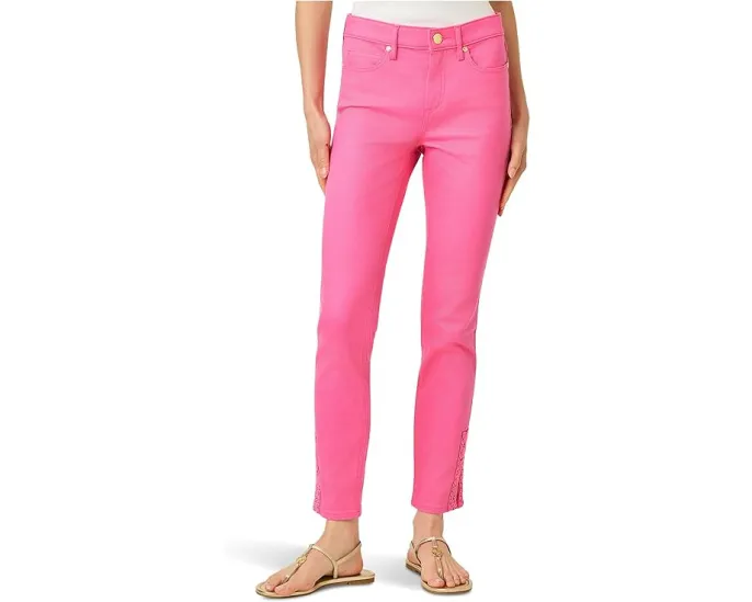 Джинсы-скинни Lilly Pulitzer South Ocean с высокой посадкой