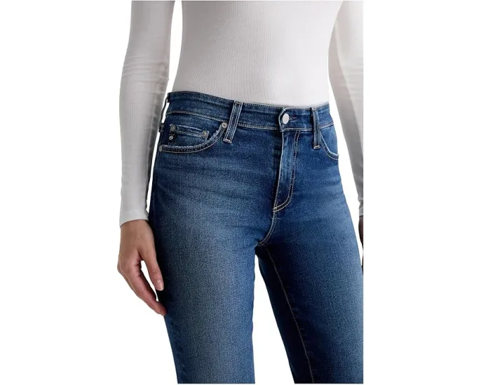 Джинсы AG Jeans Viola Mid Rise Skinny облегающие с эффектом stacking