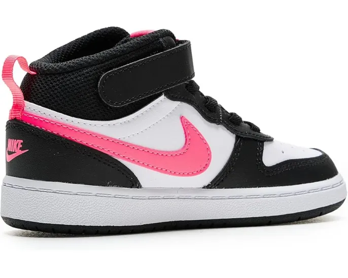 Детские кроссовки Nike Court Borough Mid 2 с застежкой на липучке из кожи