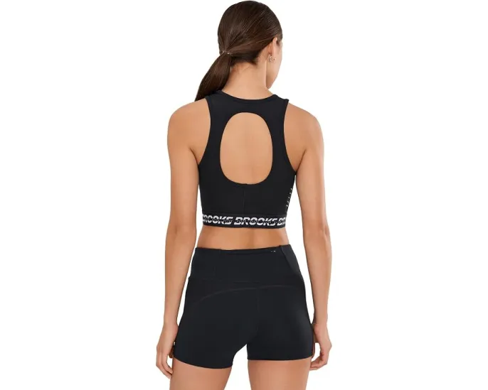 Топ PR Elite Crop Tank от Brooks с V-образным вырезом