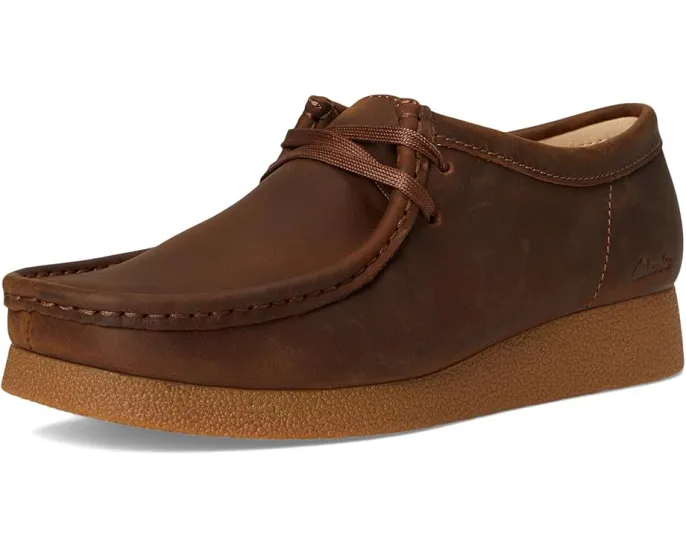 Обувь Clarks Wallabee EVO из мягкой вощеной кожи с эффектом креповой подошвы