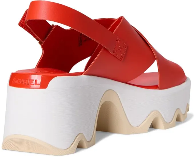 Сандалии SOREL Kinetic Aura Slingback с перекрестным ремешком и квадратным каблуком