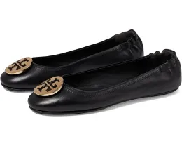 Балетки Tory Burch Minnie Travel с металлическим логотипом из мягкой кожи наппа