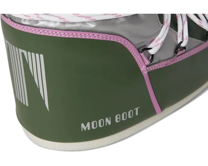 Ботинки MOON BOOT Icon Low Space Racing с принтом логотипа