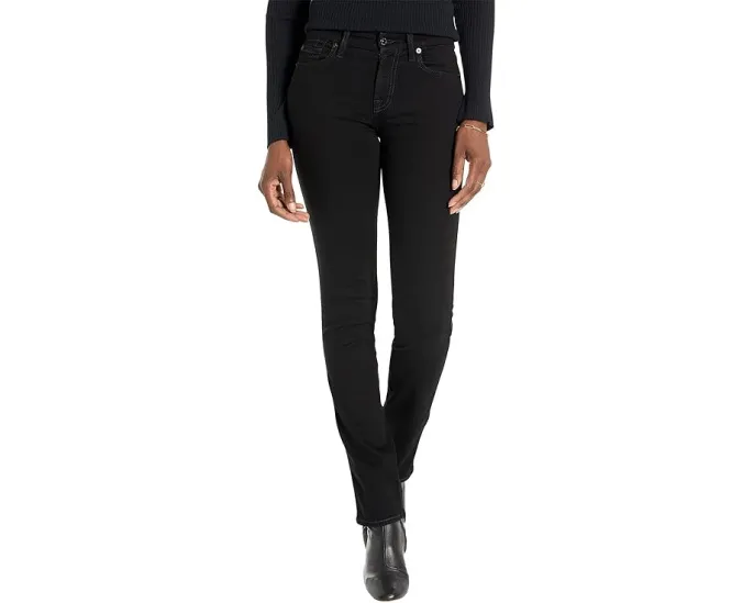7 For All Mankind джинсы B(air) Kimmie Straight в цвете Rinse Black