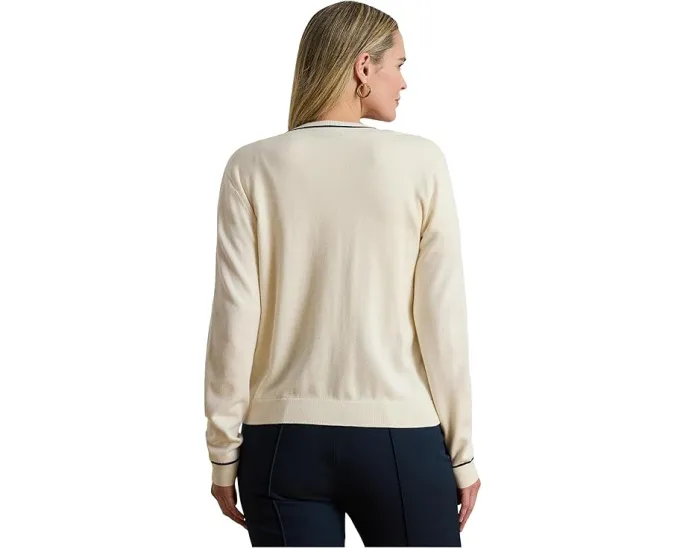 Кардиган Two-Tone Cotton-Modal Cardigan двухцветный Lauren Ralph Lauren