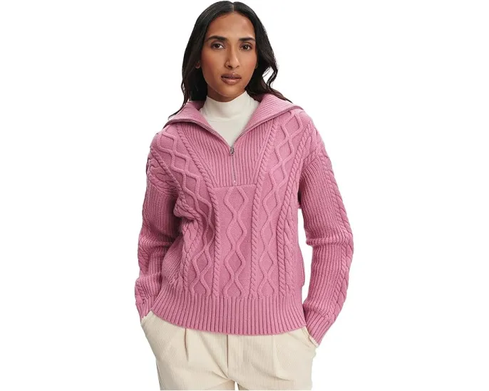 Свитер Varley Didi с косой и полузастежкой молнией в классическом крое