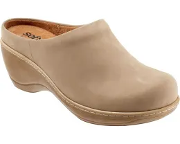 Кожаные клоги SoftWalk Madison с противоскользящей подошвой и съемной стелькой