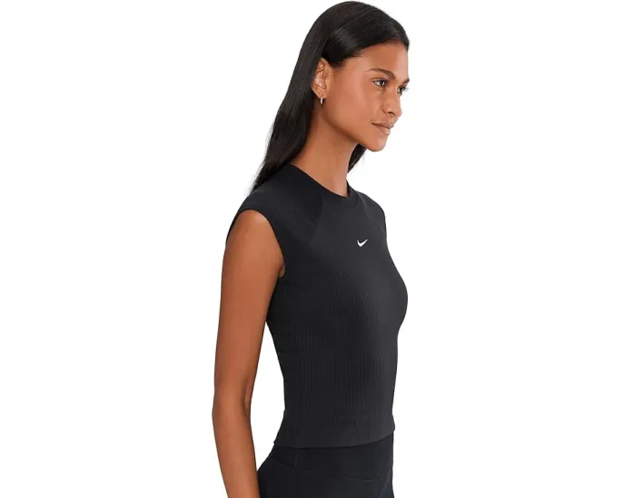 Топ Nike Sportswear Chill Knit Rib с коротким рукавом и ребристым узором