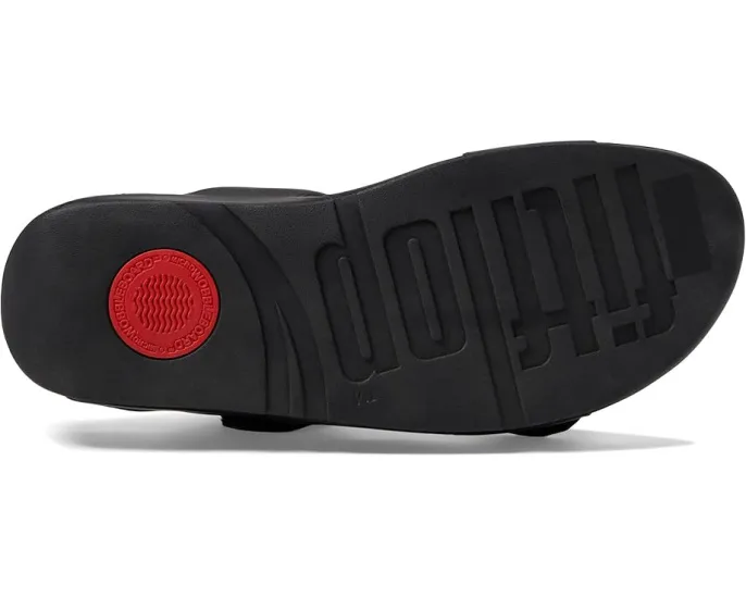 Сланцы FitFlop Lulu Adjustable Leather Slides с ремешком на липучке