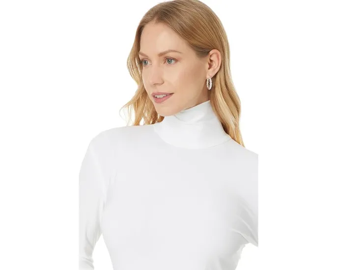 Norma Kamali Топ с длинным рукавом Slim Fit Long Sleeve Turtle Top с принтом и отверстиями для большого пальца