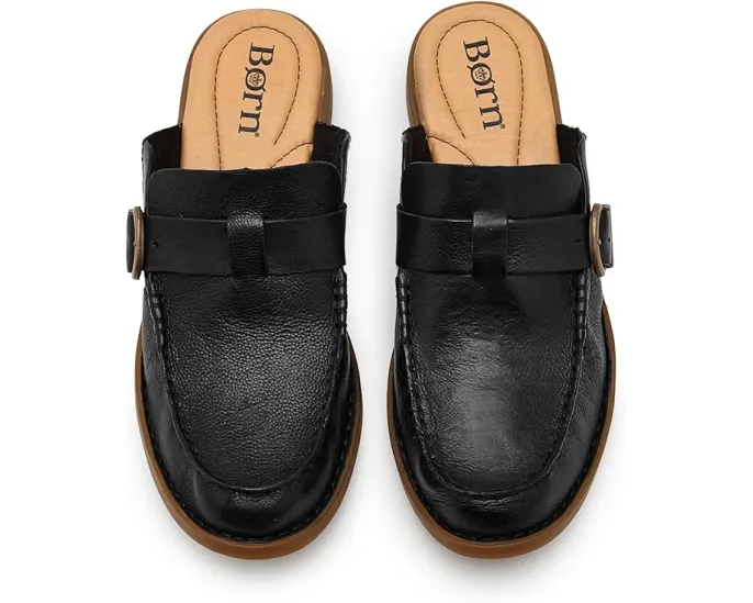 Мюли-лоферы Born Meg из мягкой замши с пряжкой