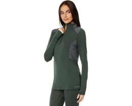 Футболка Hot Chillys Clima-Wool Zip-T с полузастежкой молнией и манжетами