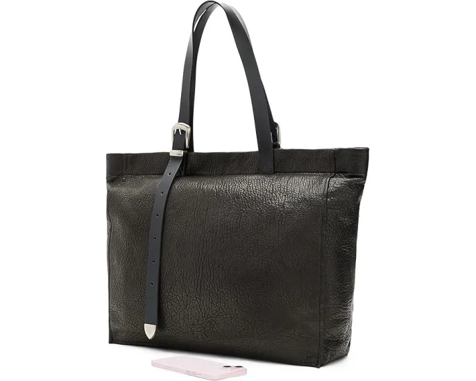 Сумка-тоут AllSaints Haven из мягкой кожи с ремнем-пряжкой