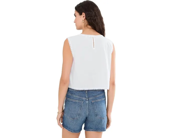 Топ Alana Madewell с кружевной шнуровкой хлопковый