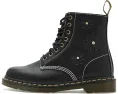 Ботинки Dr. Martens 1460 Pascal Flower с цветочным принтом и желтой строчкой