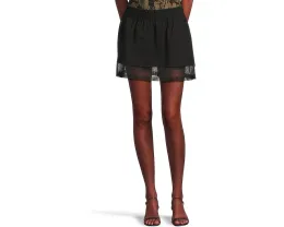 Мини-юбка Boyfriend с сеткой Norma Kamali на резинке