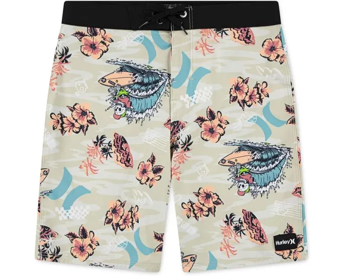 Детские плавательные шорты Hurley Kids Doodle Isle Board Shorts с принтом