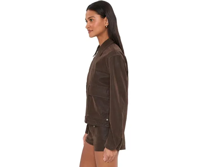 Куртка Free People Blair Vegan Suede Sierra из веганской замши цвета шоколадного торта