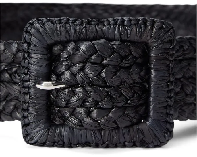 Широкий пояс Lauren Ralph Lauren из соломки рафии с квадратной пряжкой