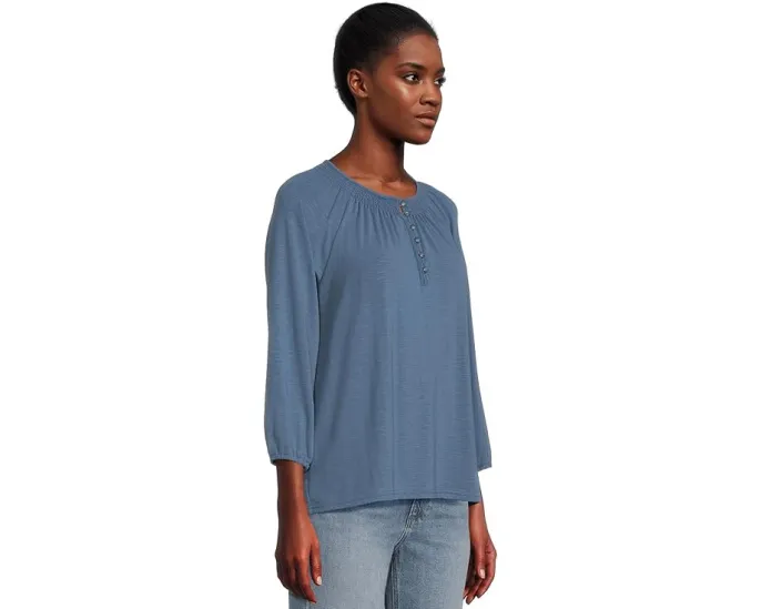 Футболка L.L.Bean Camden Hills с рукавом три четверти и воротником хенли